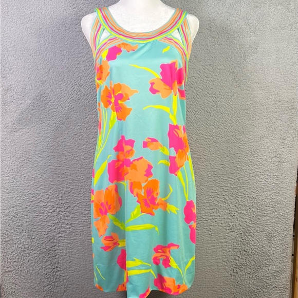 Gretchen Scott Designs Dresses & Skirts - Gretchen Scott Dress Womens Medium Multicolor Floral Sleeveless Preppy Active